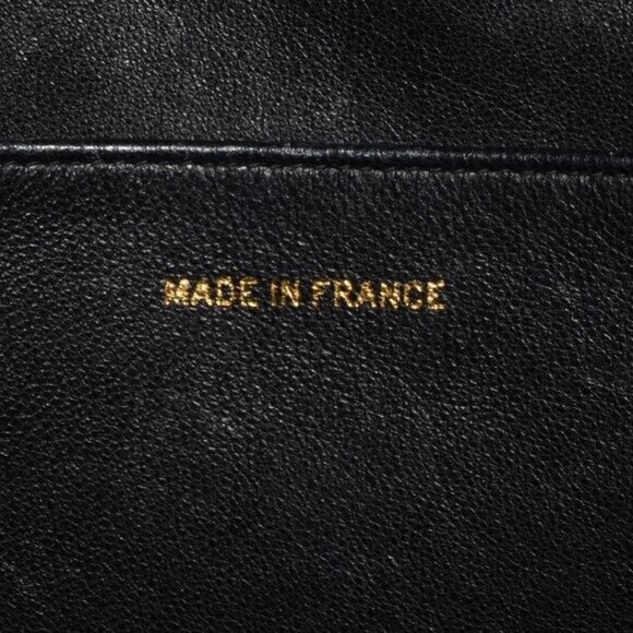 Authentic CHANEL XL Patent Shopping Tote Quilted Chain Shoulder Bag Gold Purse - Picture 5 of 11